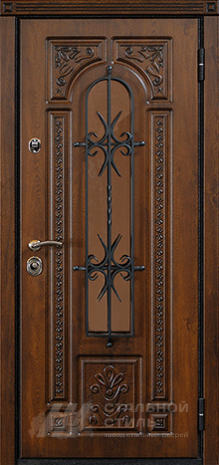Дверь «Дверь с ковкой №7» c отделкой МДФ ПВХ